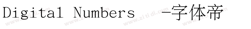 Digital Numbers 细字体转换
